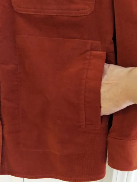 Madewell Shirt Jacket, Size Large, Corduroy, Cinnamon Brown, Buttons - Picture 8 of 14